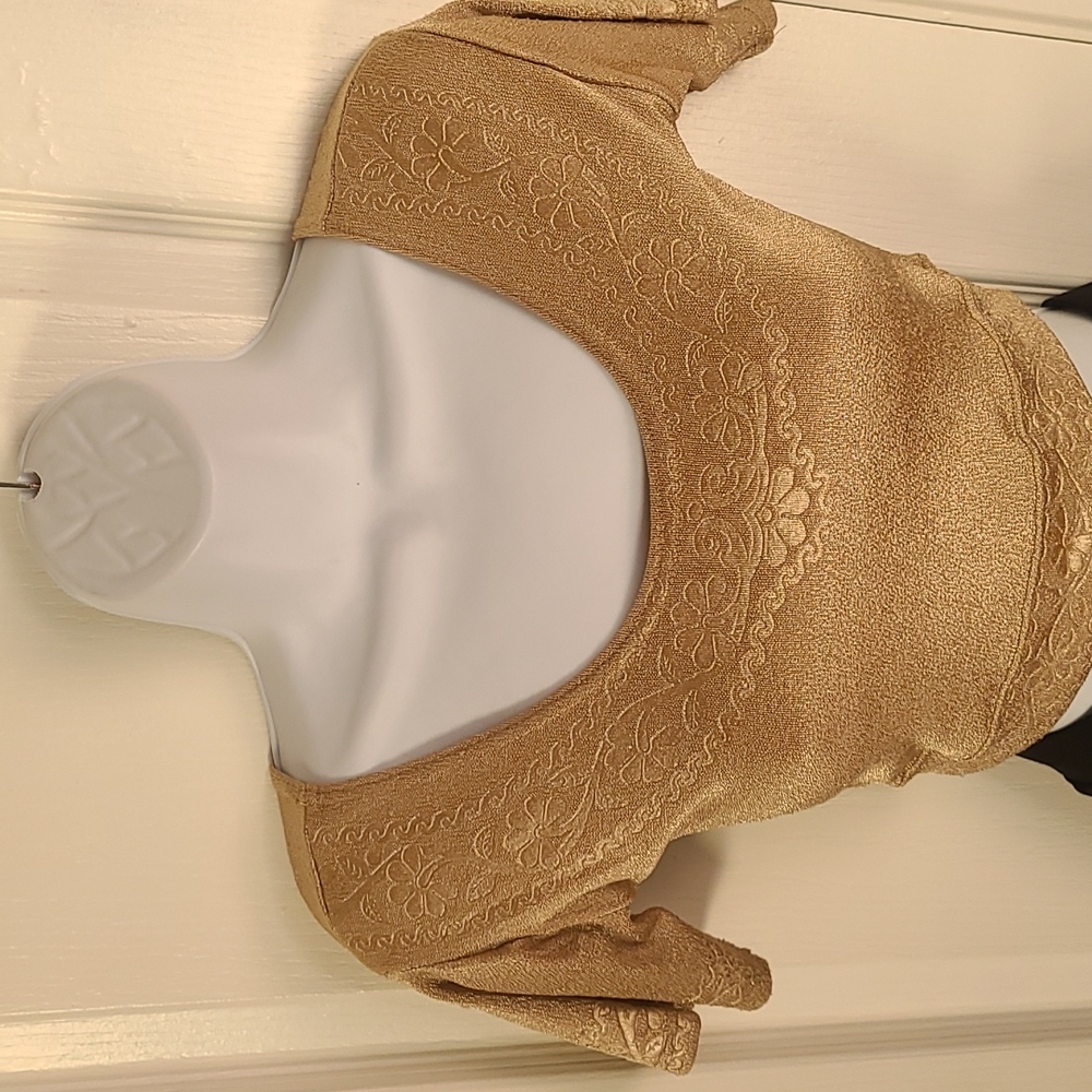 Gold colored crop top